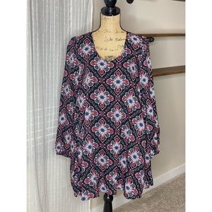 TASSELS N LACE- Black Long Sleeve Dress